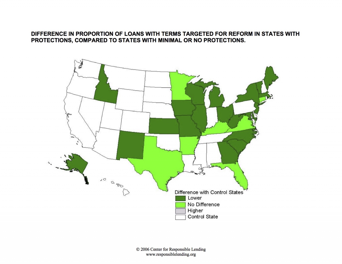 Map of proportion of loans